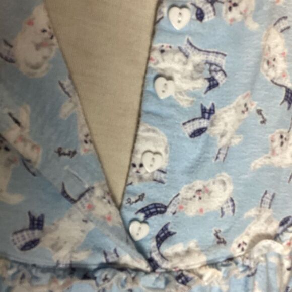Lanz Of Salzburg Playful Kittens Cat Flannel Nightgown Women’s Small - Picture 7 of 12